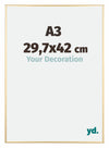 Austin Aluminium Photo Frame 29 7x42cm A3 Gold High Gloss Front Size | Yourdecoration.com