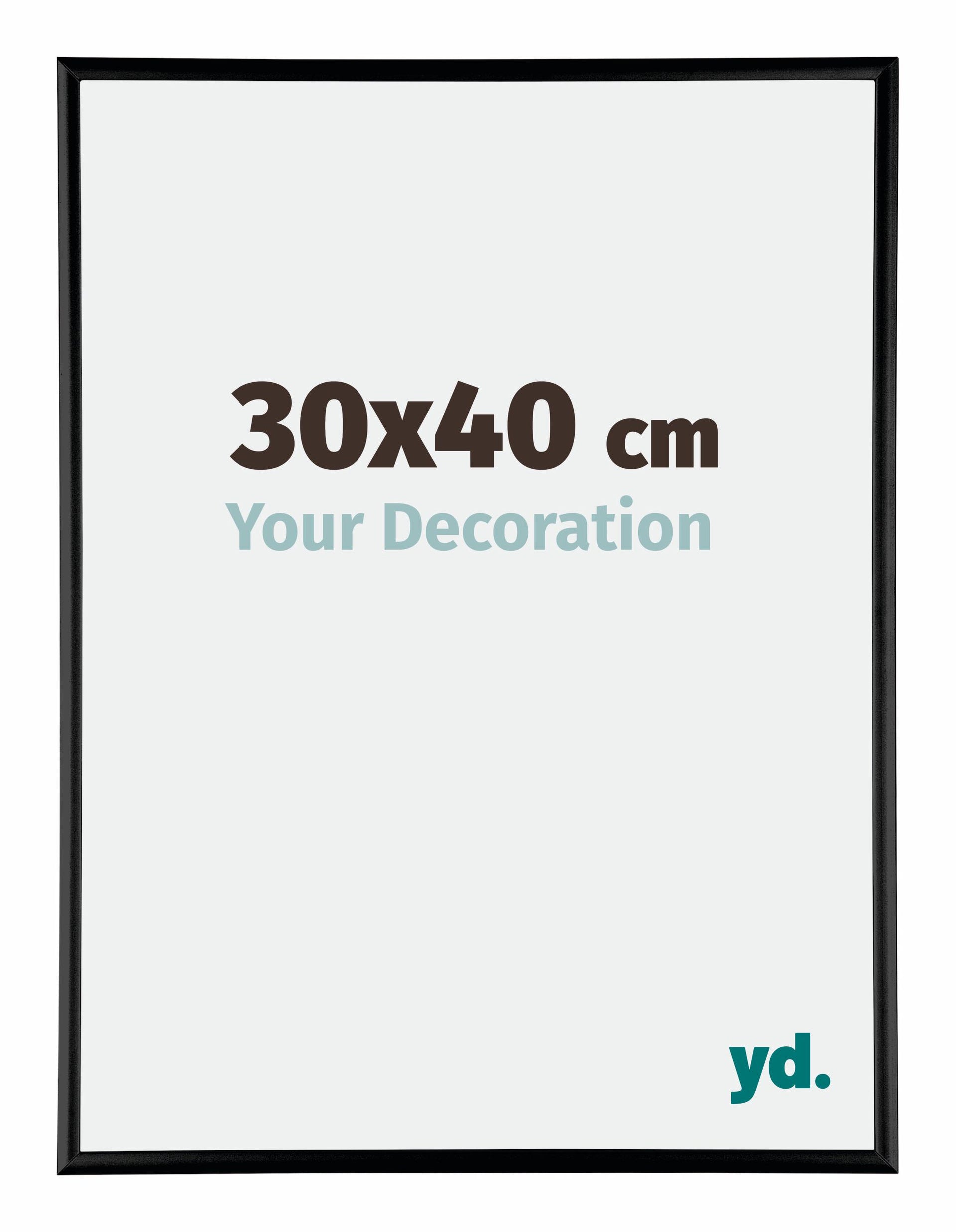 Austin Aluminium Photo Frame 30x40cm Black High Gloss Front Size | Yourdecoration.com