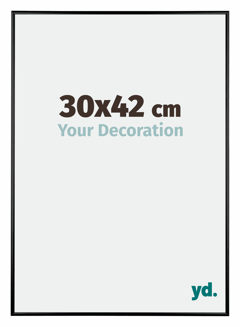Austin Aluminium Photo Frame 30x42cm Black High Gloss Front Size | Yourdecoration.com