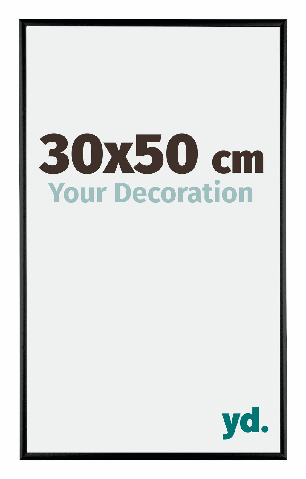Austin Aluminium Photo Frame 30x50cm Black High Gloss Front Size | Yourdecoration.com