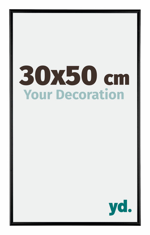 Austin Aluminium Photo Frame 30x50cm Black High Gloss Front Size | Yourdecoration.com