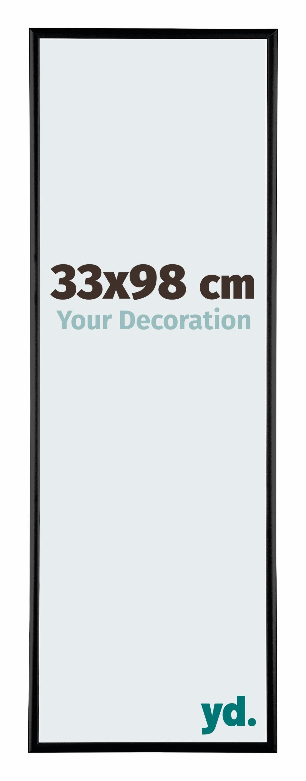 Austin Aluminium Photo Frame 33x98cm Black High Gloss Front Size | Yourdecoration.com