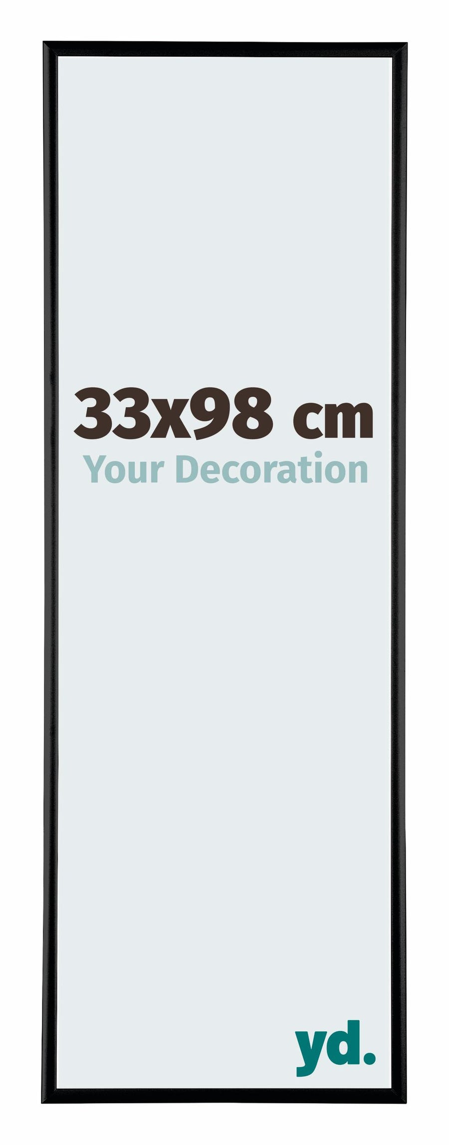 Austin Aluminium Photo Frame 33x98cm Black High Gloss Front Size | Yourdecoration.com