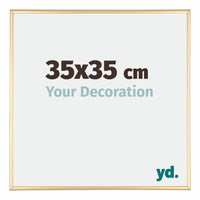 Austin Aluminium Photo Frame 35x35cm Gold High Gloss Front Size | Yourdecoration.com