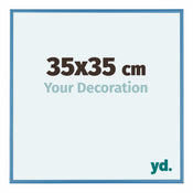 Austin Aluminium Photo Frame 35x35cm Steel Blue Front Size | Yourdecoration.com