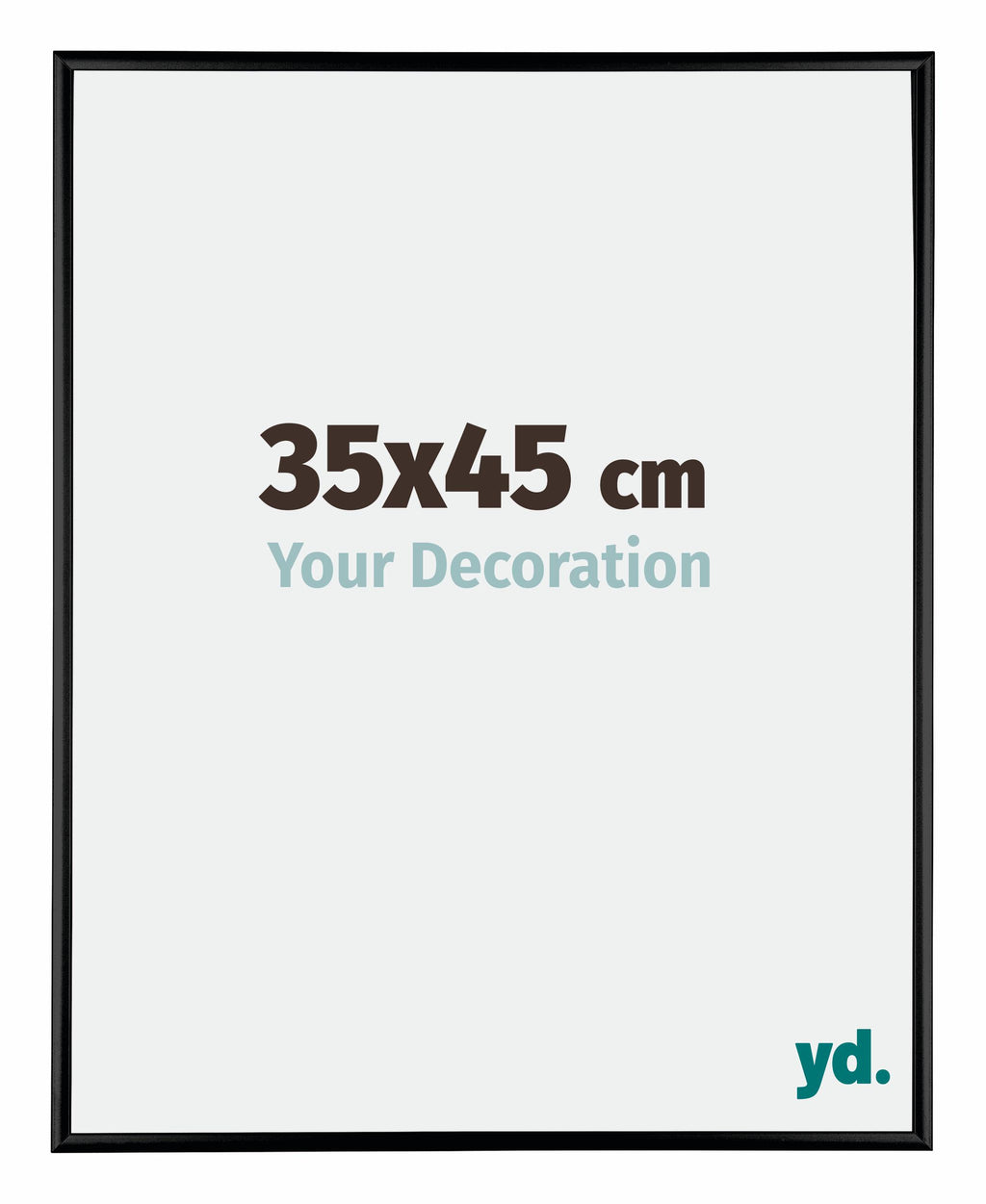 Austin Aluminium Photo Frame 35x45cm Black High Gloss Front Size | Yourdecoration.com