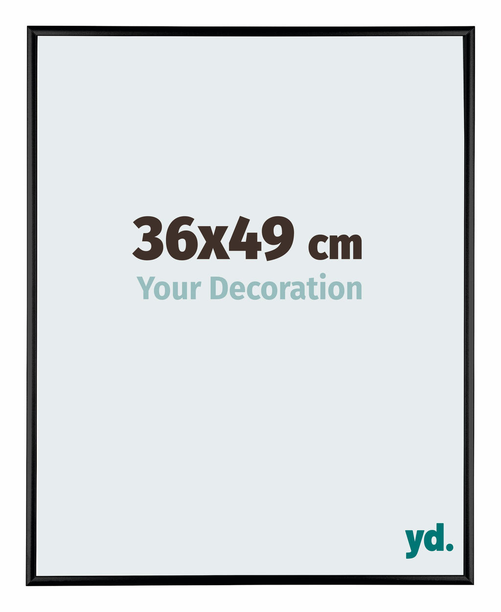 Austin Aluminium Photo Frame 36x49cm Black High Gloss Front Size | Yourdecoration.com
