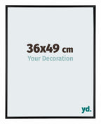 Austin Aluminium Photo Frame 36x49cm Black High Gloss Front Size | Yourdecoration.com