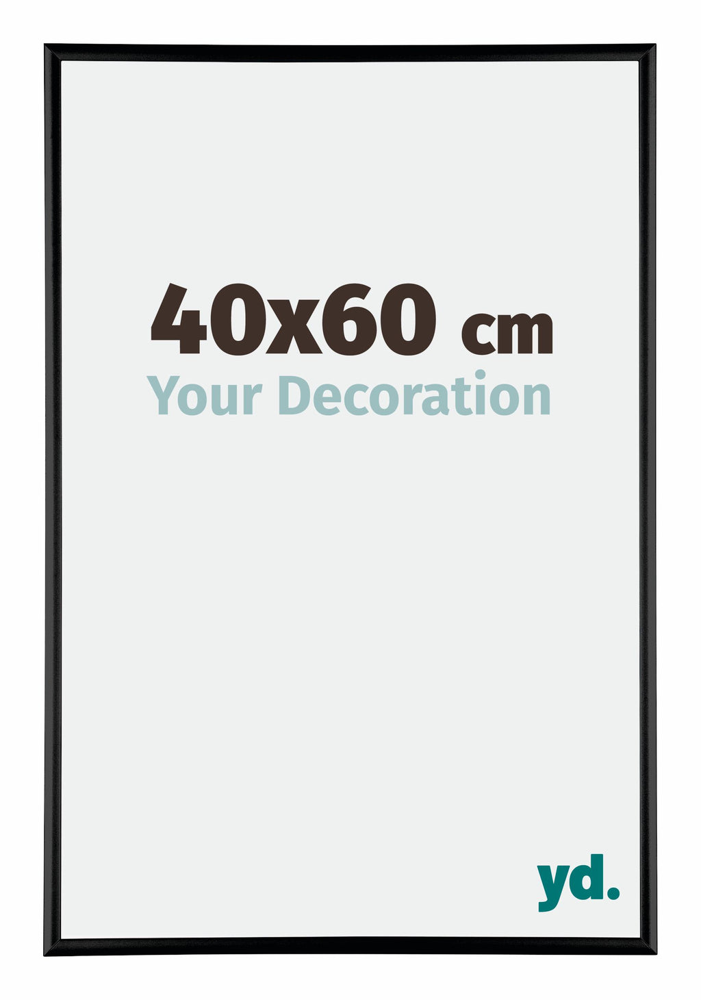 Austin Aluminium Photo Frame 40x60cm Black High Gloss Front Size | Yourdecoration.com