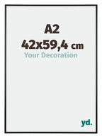 Austin Aluminium Photo Frame 42x59 4cm A2 Black High Gloss Front Size | Yourdecoration.com