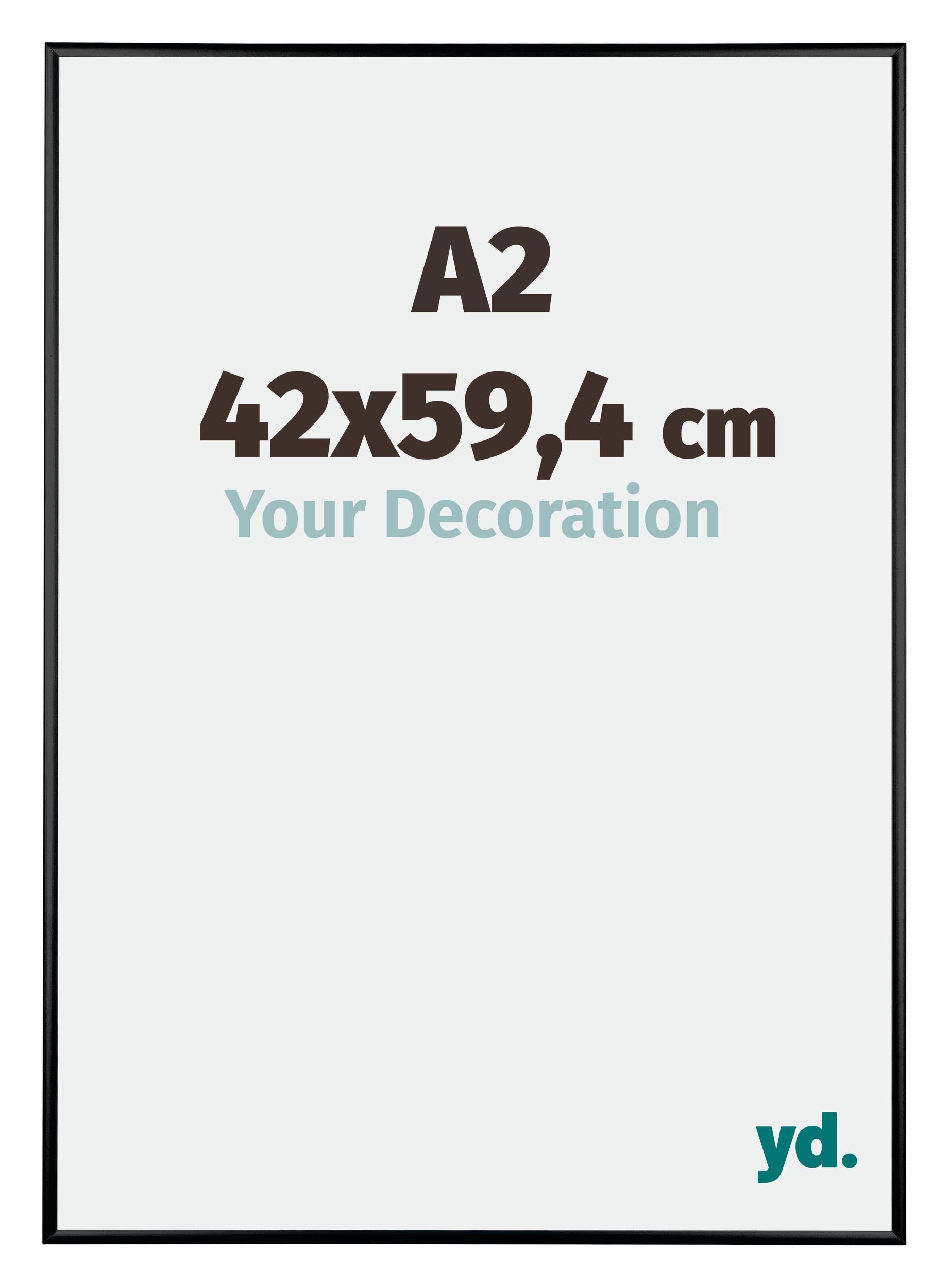 Austin Aluminium Photo Frame 42x59 4cm A2 Black High Gloss Front Size | Yourdecoration.com