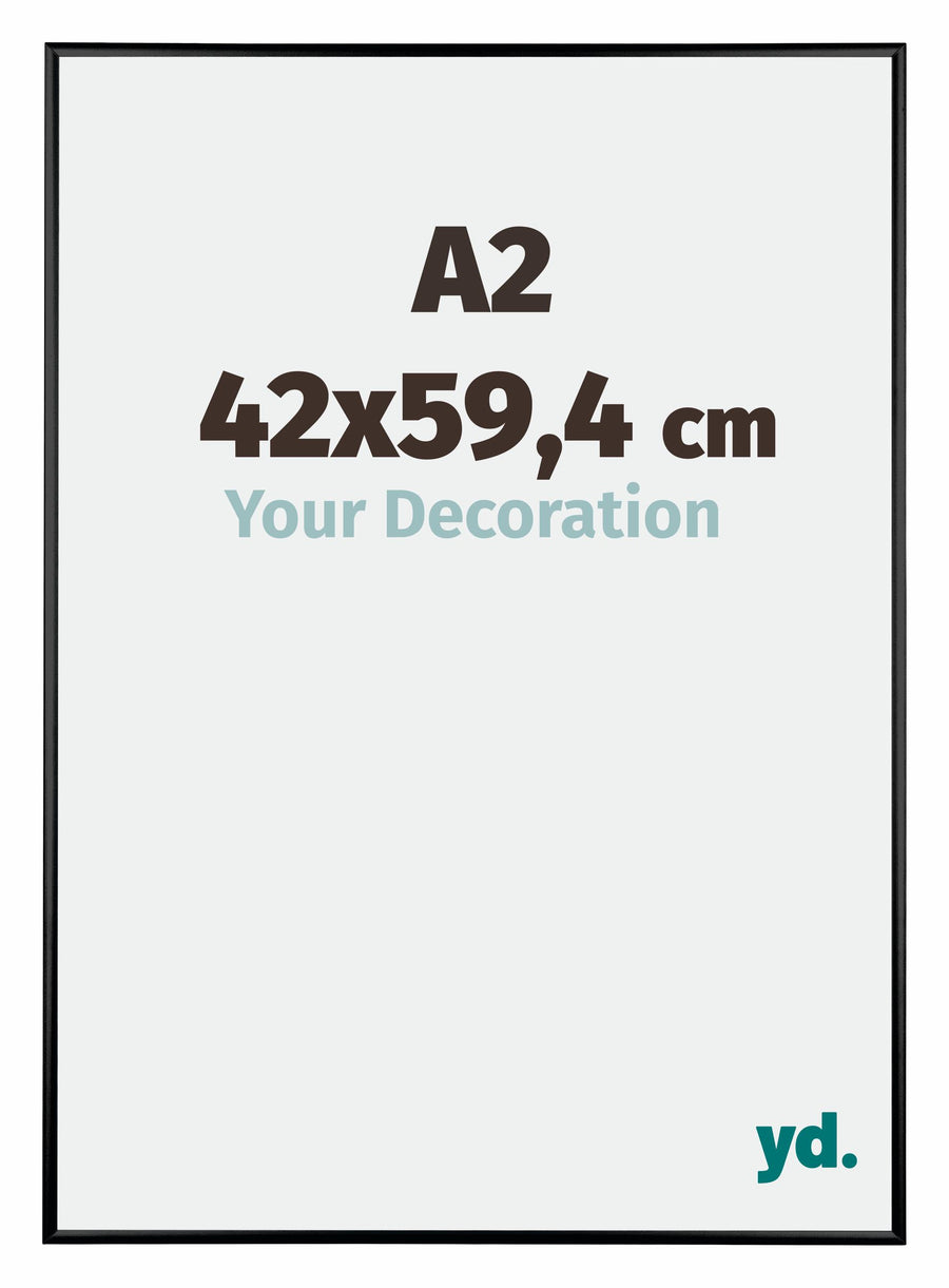 Austin Aluminium Photo Frame 42x59 4cm A2 Black High Gloss Front Size | Yourdecoration.com