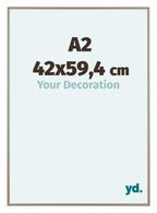 Austin Aluminium Photo Frame 42x59 4cm A2 Champagne Front Size | Yourdecoration.com