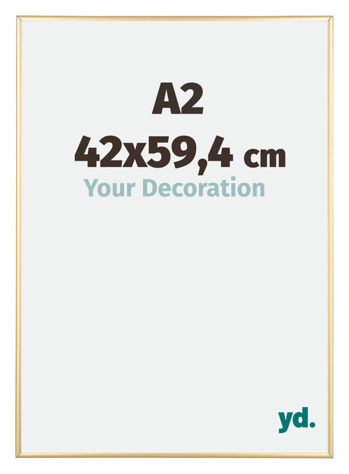 Austin Aluminium Photo Frame 42x59 4cm A2 Gold High Gloss Front Size | Yourdecoration.com