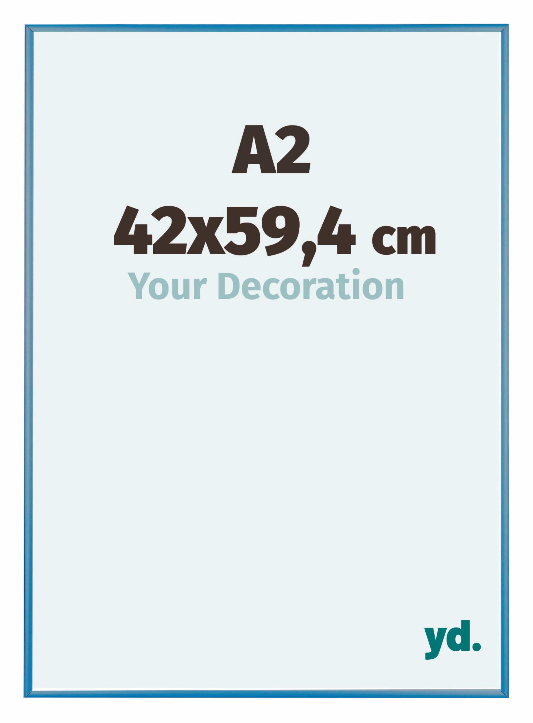Austin Aluminium Photo Frame 42x59 4cm A2 Steel Blue Front Size | Yourdecoration.com