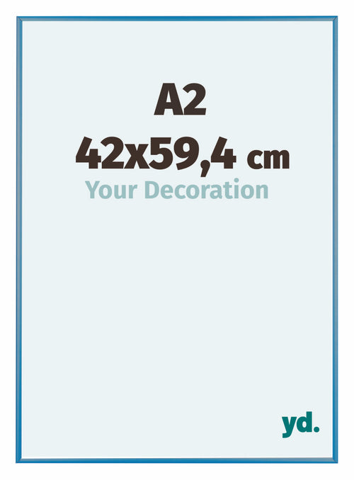 Austin Aluminium Photo Frame 42x59 4cm A2 Steel Blue Front Size | Yourdecoration.com