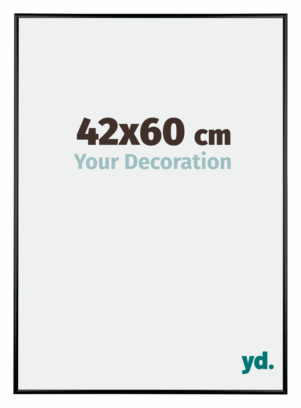 Austin Aluminium Photo Frame 42x60cm Black High Gloss Front Size | Yourdecoration.com