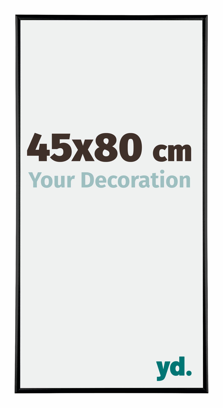 Austin Aluminium Photo Frame 45x80cm Black High Gloss Front Size | Yourdecoration.com