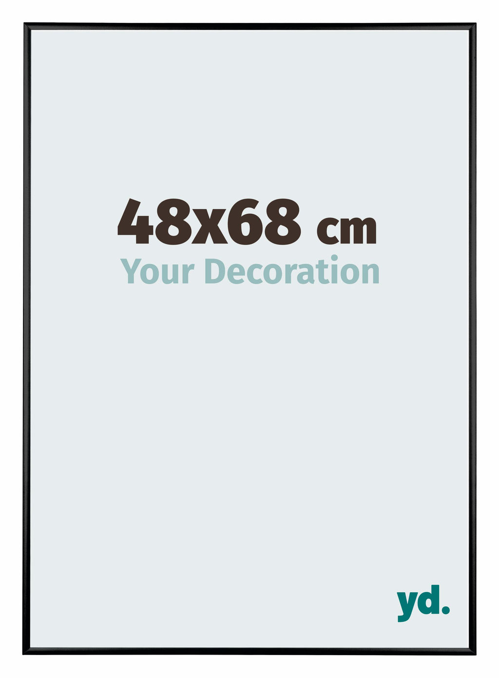 Austin Aluminium Photo Frame 48x68cm Black High Gloss Front Size | Yourdecoration.com