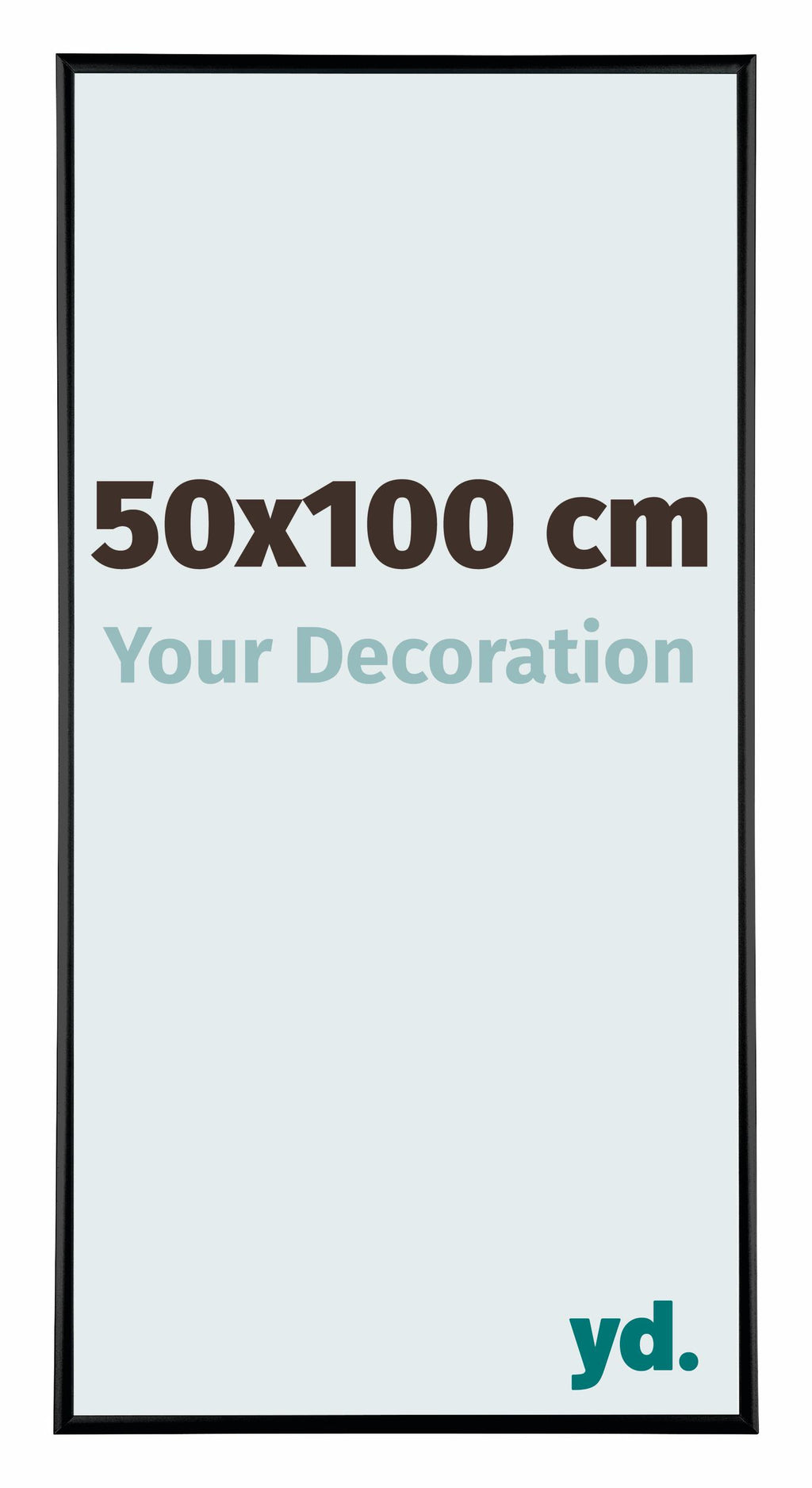 Austin Aluminium Photo Frame 50x100cm Black High Gloss Front Size | Yourdecoration.com