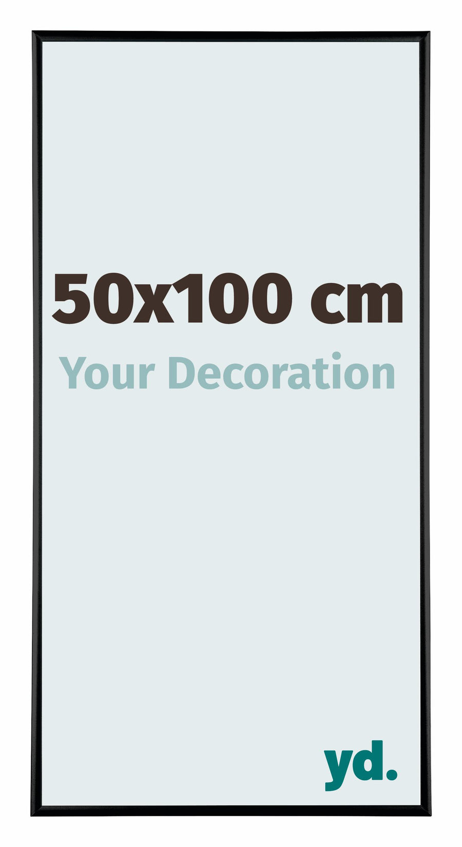 Austin Aluminium Photo Frame 50x100cm Black High Gloss Front Size | Yourdecoration.com