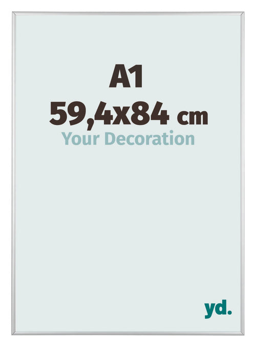 Austin Aluminium Photo Frame 59 4x84cm A1 Silver Matt Front Size | Yourdecoration.com