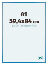 Austin Aluminium Photo Frame 59 4x84cm A1 Steel Blue Front Size | Yourdecoration.com