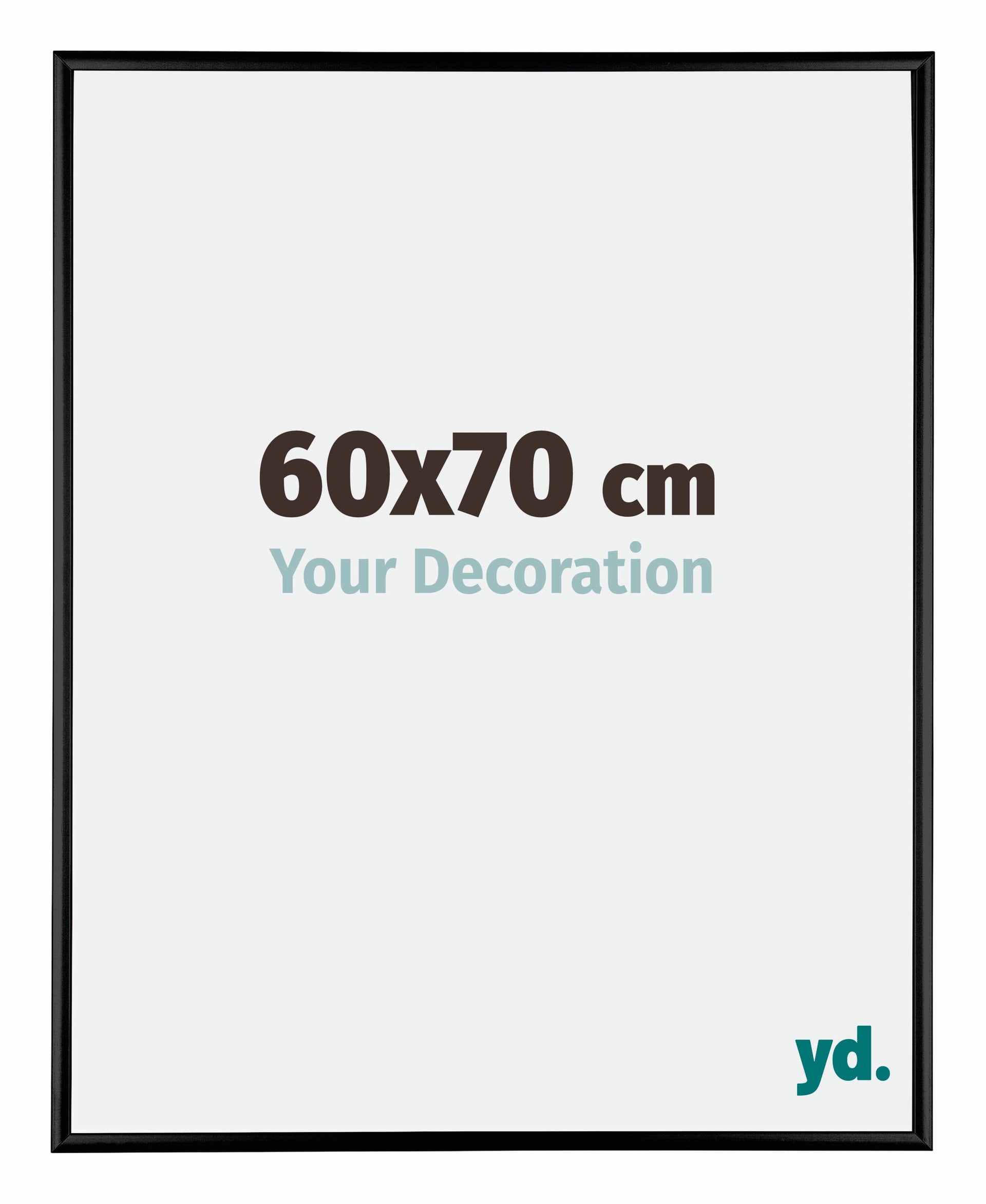 Austin Aluminium Photo Frame 60x70cm Black High Gloss Front Size | Yourdecoration.com