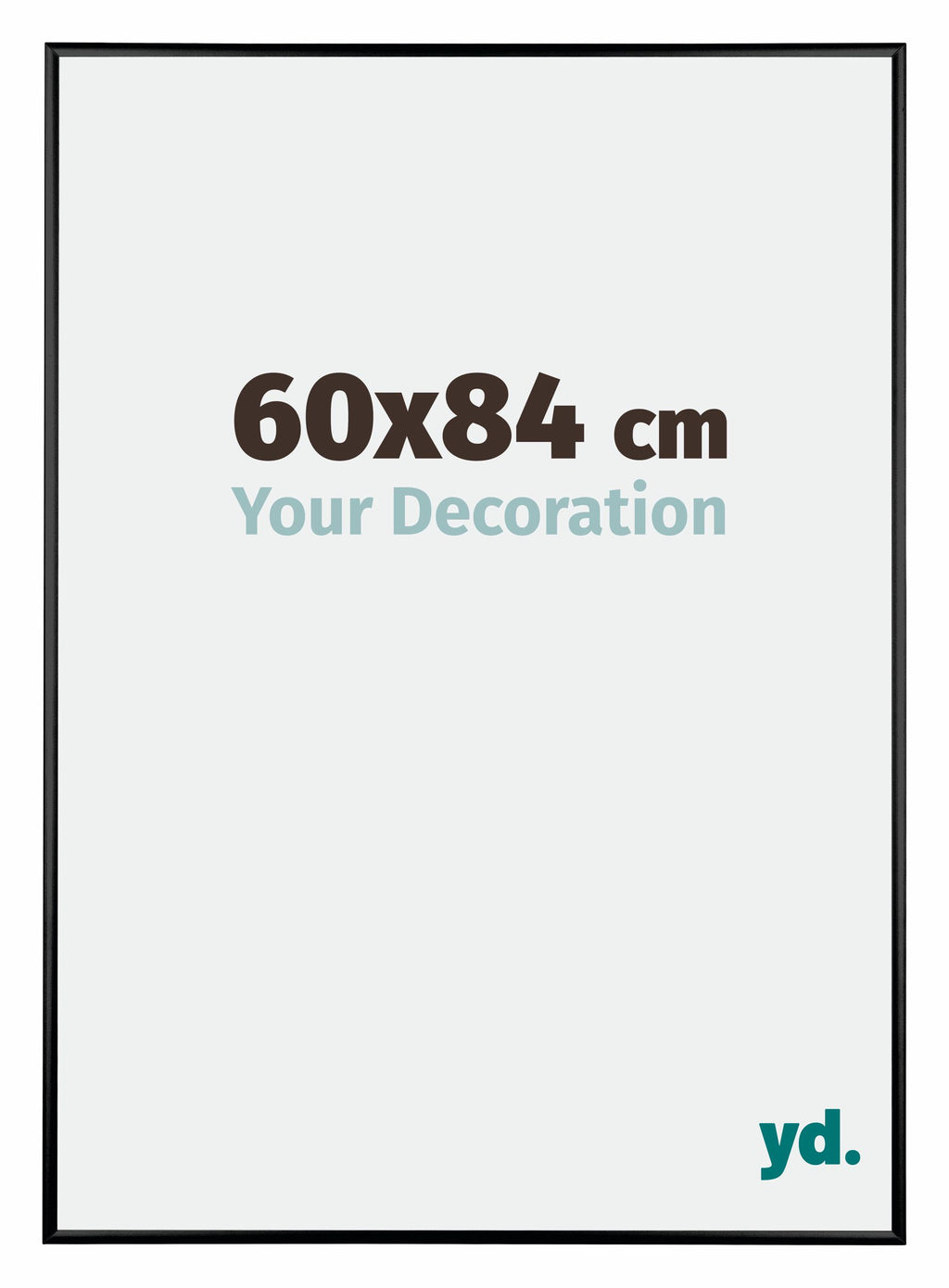 Austin Aluminium Photo Frame 60x84cm Black High Gloss Front Size | Yourdecoration.com