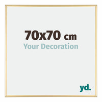 Austin Aluminium Photo Frame 70x70cm Gold High Gloss Front Size | Yourdecoration.com