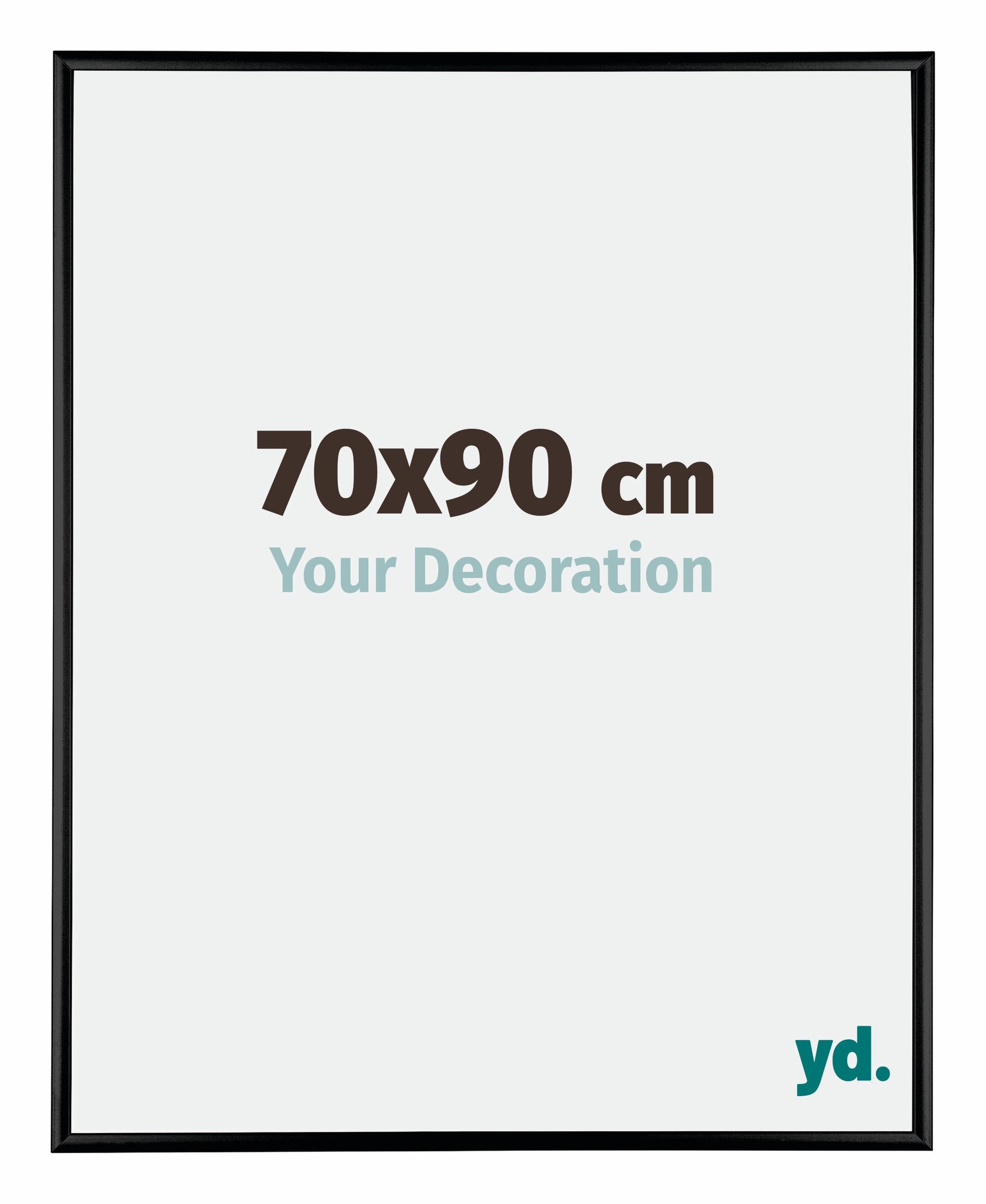Austin Aluminium Photo Frame 70x90cm Black High Gloss Front Size | Yourdecoration.com