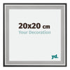 Birmingham Wooden Photo Frame 20x20cm Black Silver gepolijst Size | Yourdecoration.com