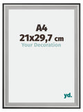 Birmingham Wooden Photo Frame 21x29 7cm A4 Black Silver gepolijst Size | Yourdecoration.com