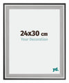 Birmingham Wooden Photo Frame 24x30cm Black Silver gepolijst Size | Yourdecoration.com