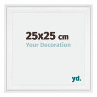 Birmingham Wooden Photo Frame 25x25cm White Front Size | Yourdecoration.com