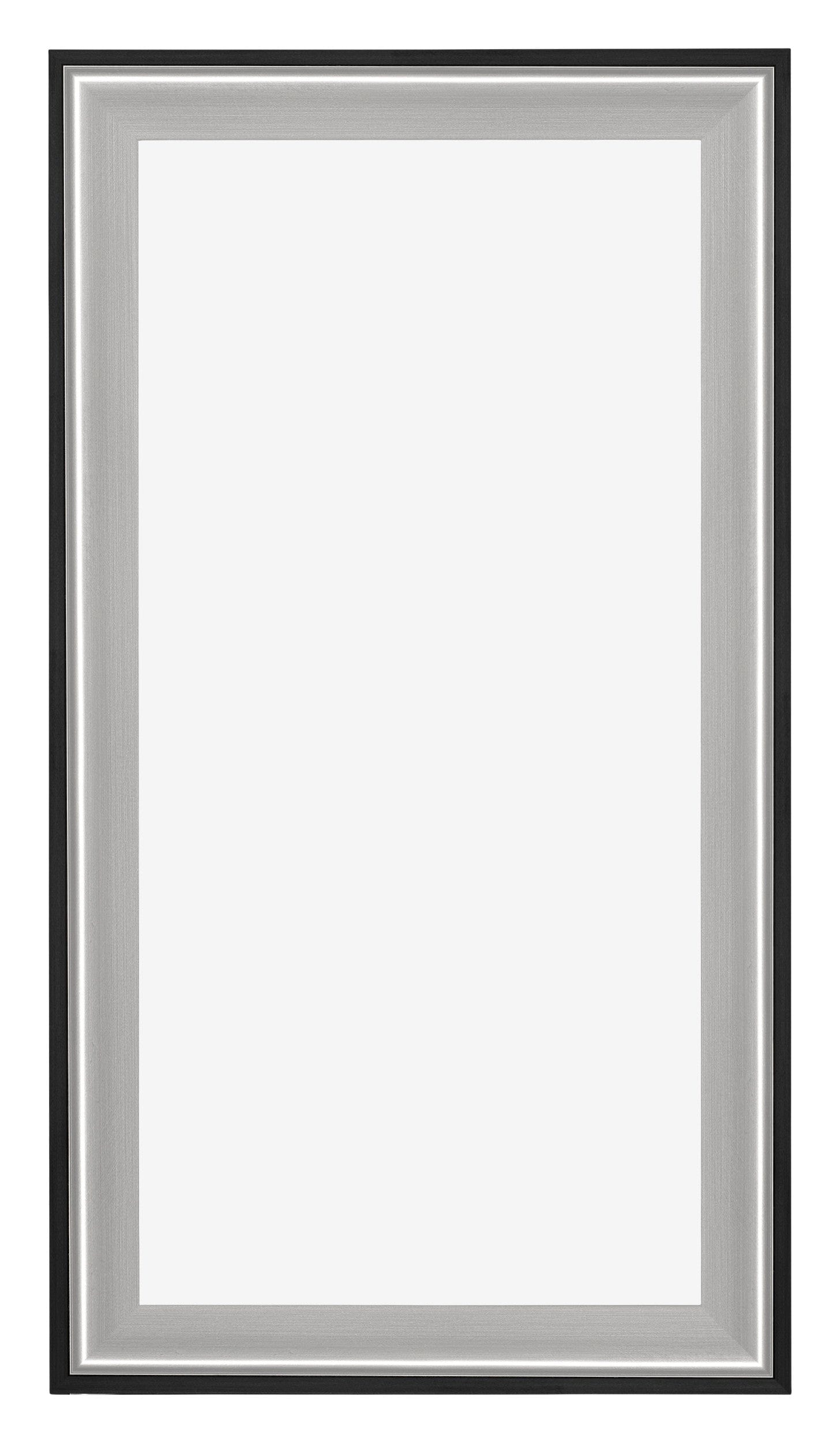 Birmingham Wooden Photo Frame 30x60cm Black Silver Gepolijst Front | Yourdecoration.com