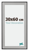 Birmingham Wooden Photo Frame 30x60cm Black Silver Gepolijst Size | Yourdecoration.com