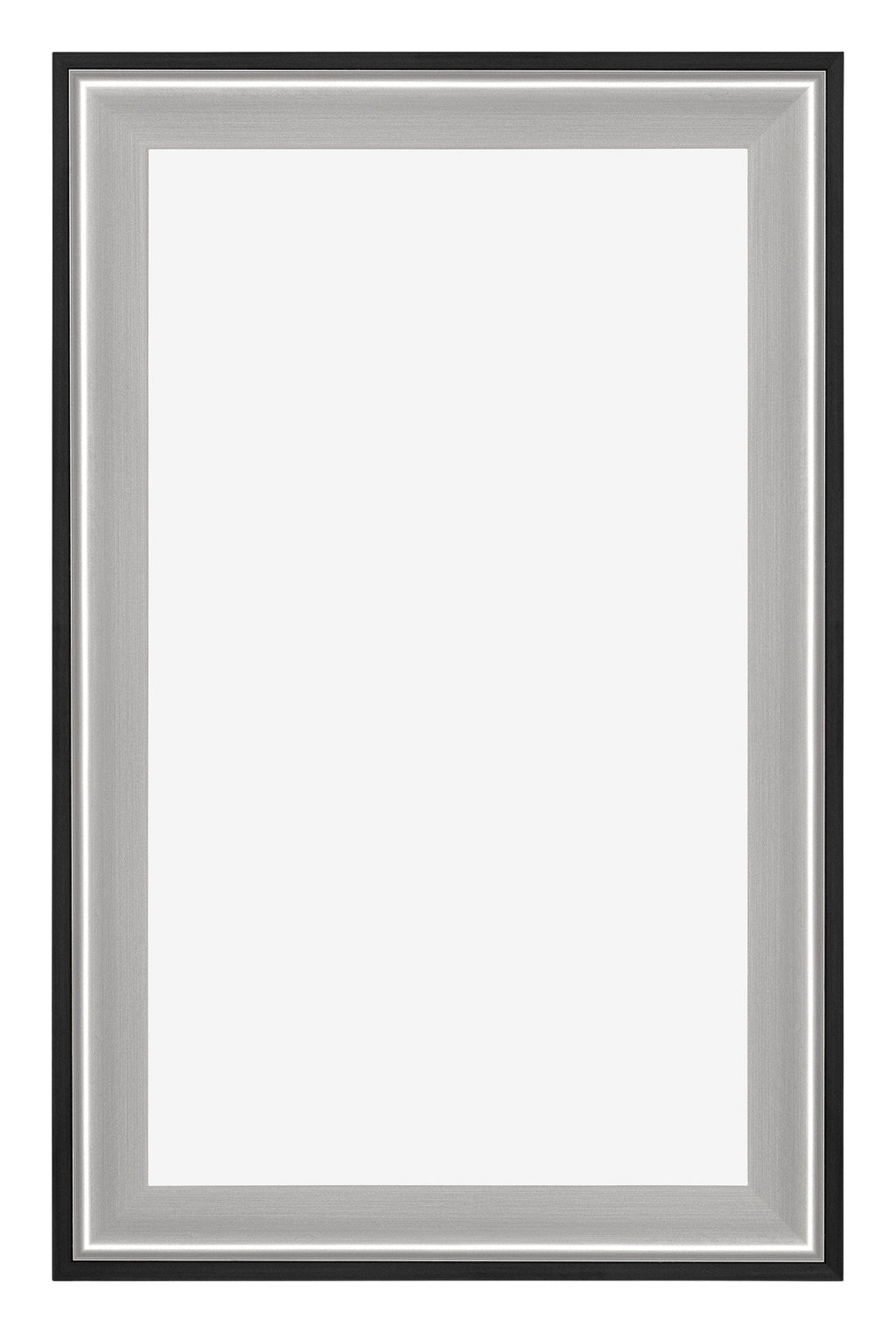 Birmingham Wooden Photo Frame 33x48cm Black Silver Polished Front | Yourdecoration.com