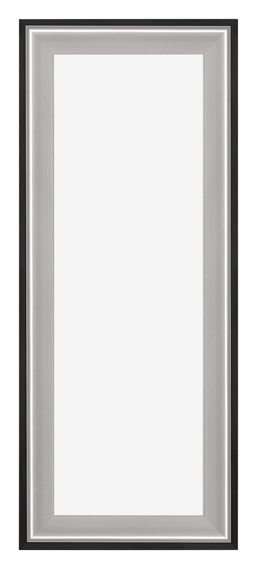 Birmingham Wooden Photo Frame 33x98cm Black Silver Polished Front | Yourdecoration.com