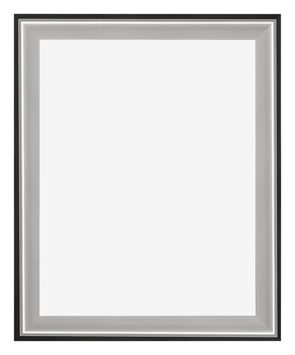 Birmingham Wooden Photo Frame 36x49cm Black Silver Polished Front | Yourdecoration.com