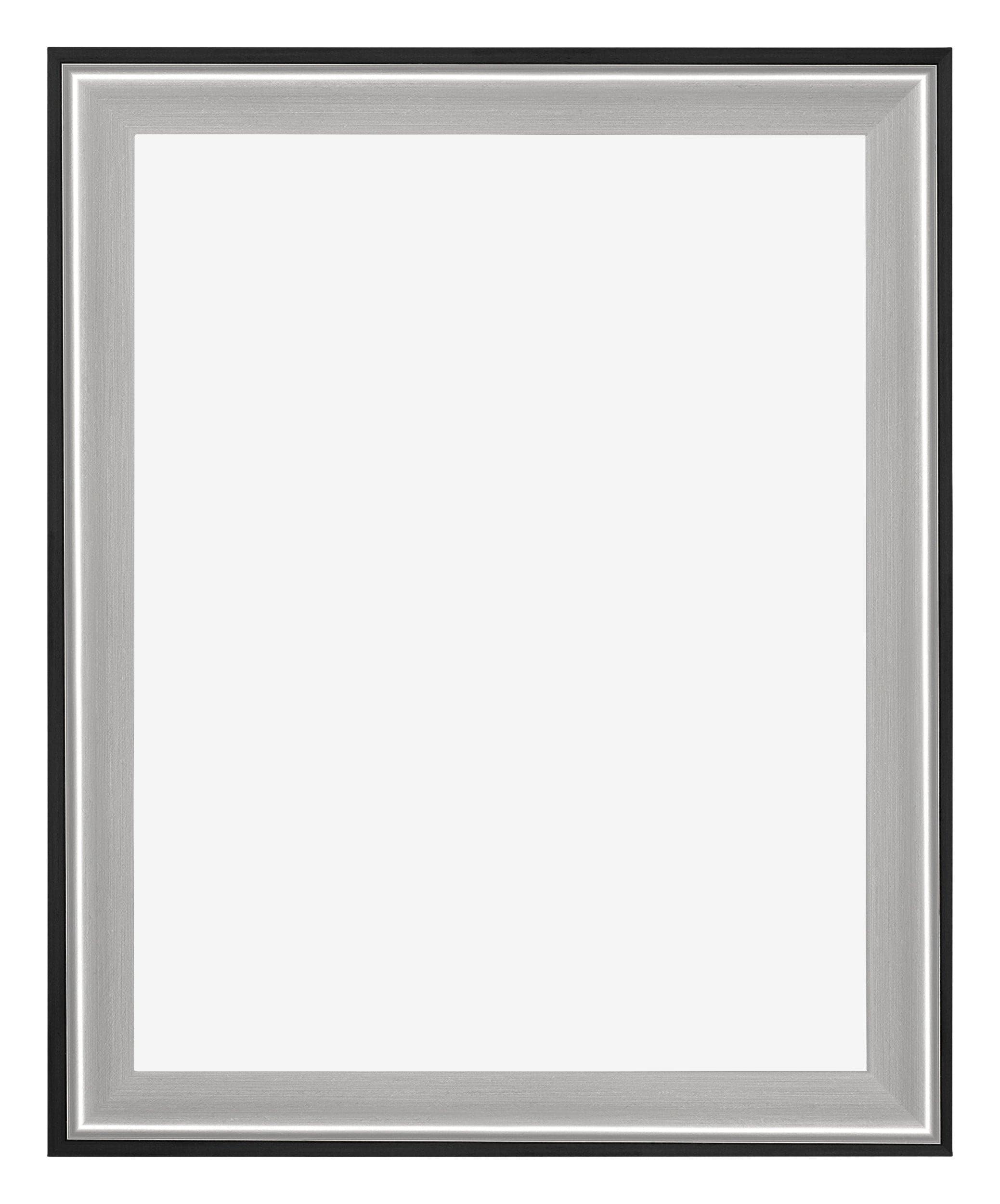 Birmingham Wooden Photo Frame 36x49cm Black Silver Polished Front | Yourdecoration.com