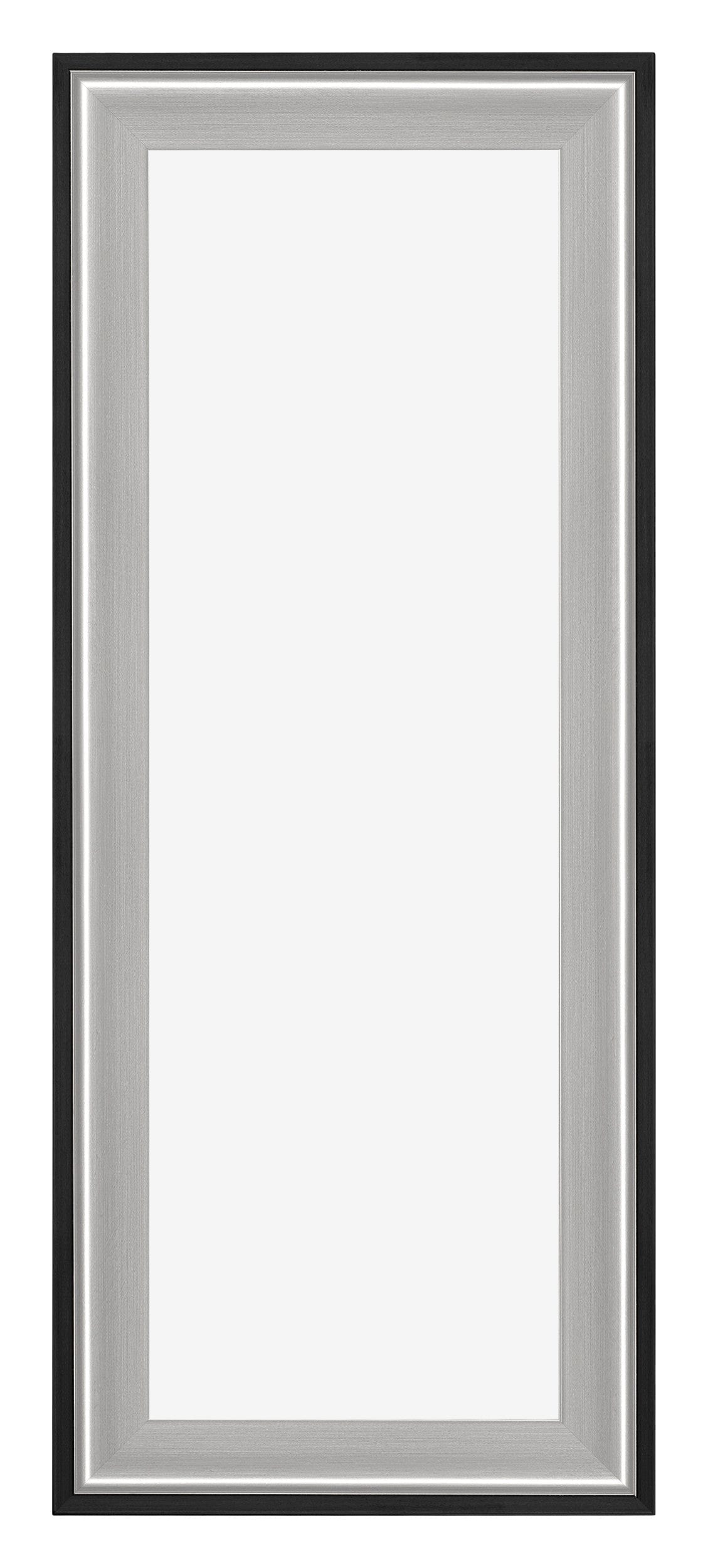 Birmingham Wooden Photo Frame 37 5x98cm Black Silver Polished Front | Yourdecoration.com