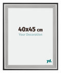 Birmingham Wooden Photo Frame 40x45cm Black Silver gepolijst Size | Yourdecoration.com