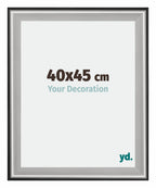 Birmingham Wooden Photo Frame 40x45cm Black Silver gepolijst Size | Yourdecoration.com
