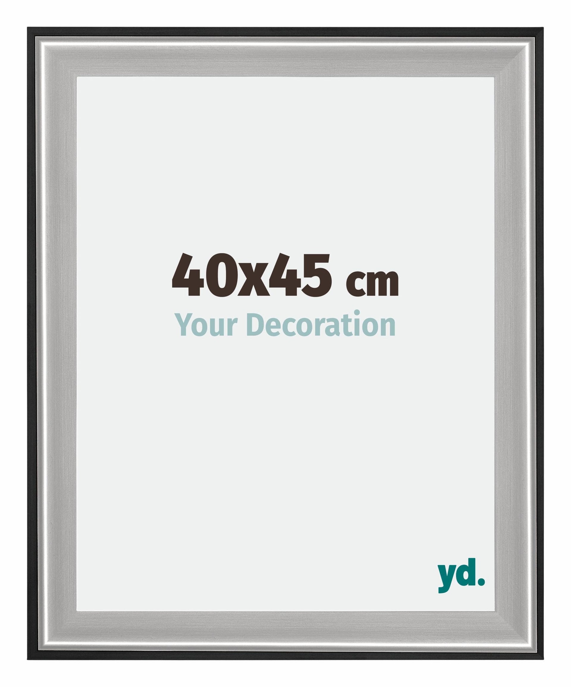 Birmingham Wooden Photo Frame 40x45cm Black Silver gepolijst Size | Yourdecoration.com