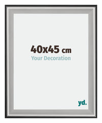 Birmingham Wooden Photo Frame 40x45cm Black Silver gepolijst Size | Yourdecoration.com