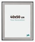 Birmingham Wooden Photo Frame 40x50cm Black Silver gepolijst Size | Yourdecoration.com
