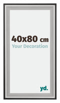 Birmingham Wooden Photo Frame 40x80cm Black Silver Gepolijst Size | Yourdecoration.com