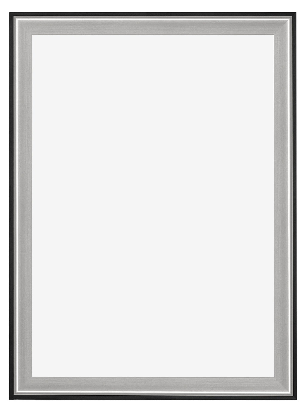 Birmingham Wooden Photo Frame 42x60cm Black Silver Gepolijst Front | Yourdecoration.com