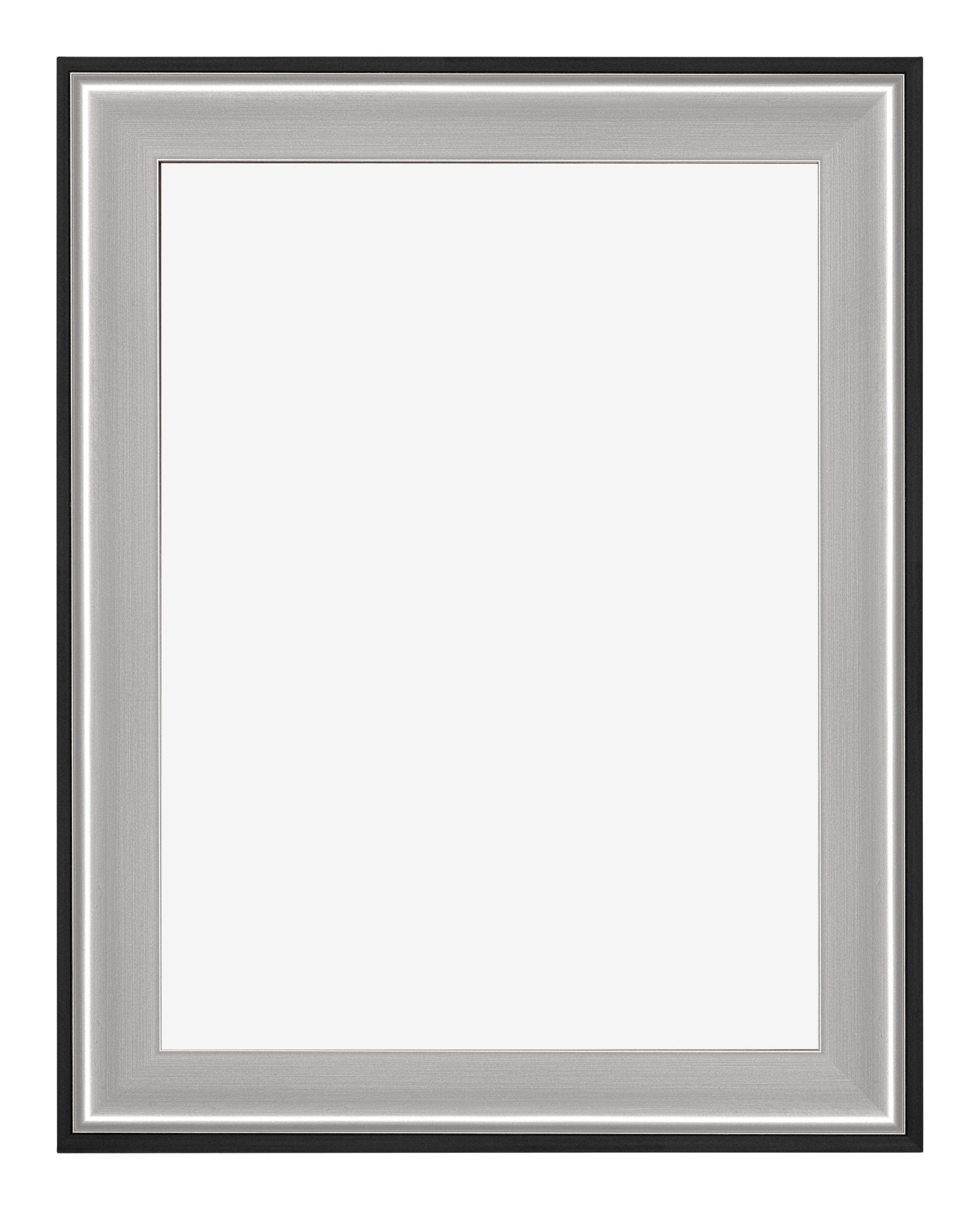 Birmingham Wooden Photo Frame 45x60cm Black Silver Gepolijst Front | Yourdecoration.com